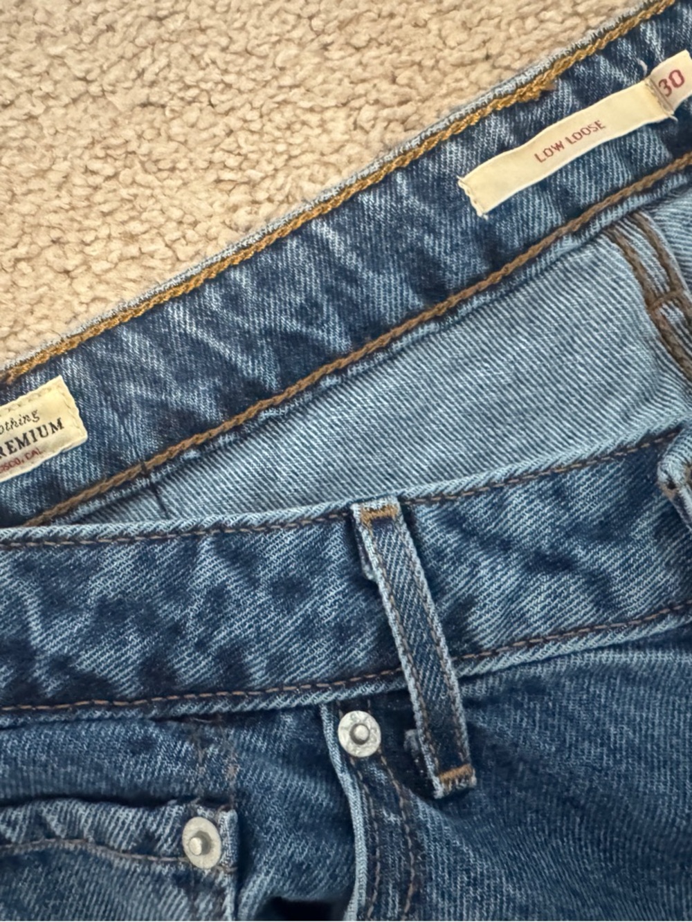 Levi's Blue Denim Wide Leg Jeans